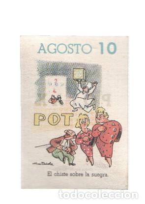 Coleccionismo deportivo: Cromo: album del buen humor de la firma Potax : 10 de agosto, dibujo de Munta&ntilde;ola