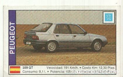 Sports collectibles: CROMO numero 125: PEUGEOT 309 - Varios