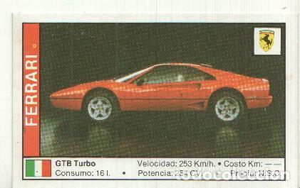Sports collectibles: CROMO numero 044: FERRARI GTB TURBO - Varios