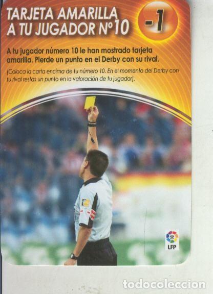 Collectionnisme sportif: Cromo: Derby Total 2004-2005: Medio tiempo: Tarjeta amarilla a tu jugador numero 10 - Varios