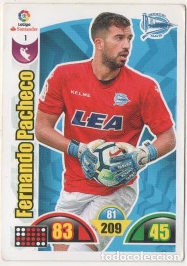 Sports collectibles: Cromo E00586: Album 2-Trading Car Game 2017-18, Fernado Pacheco: Deportivo Alav&eacute;s. Portero - LFP