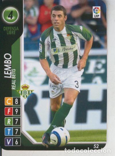 Coleccionismo deportivo: Cromo: Derby Total 2004-2005: Real Betis numero 04: Lembo - Varios