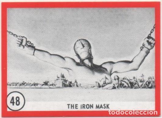 Colecionismo desportivo: Cromo E01124: Album 3-Famous Monsters Series, Card n&ordm; 48. The Iron Mask - CAPTAIN CO.,