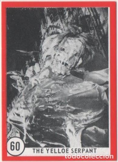 Colecionismo desportivo: Cromo E01136: Album 3-Famous Monsters Series, Card n&ordm; 60 The Yelloe Serpant - CAPTAIN CO.,