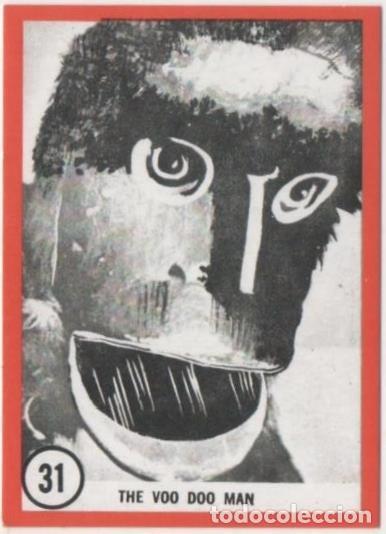 Colecionismo desportivo: Cromo E01107: Album 3-Famous Monsters Series, Card n&ordm; 31.The Voo Doo Man - CAPTAIN CO.,