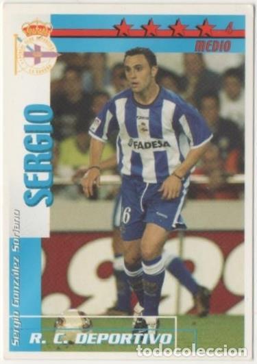 Coleccionismo deportivo: Cromo E00095: Fichas de la Liga 2003, Sergio: R.C. D. La Coru&ntilde;a. Medio - LFP