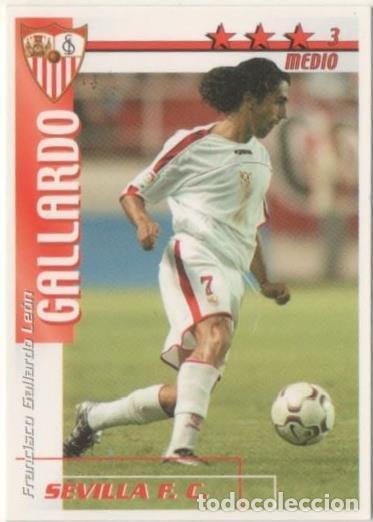 Coleccionismo deportivo: Cromo E00139: Fichas de la Liga 2003, Gallardo: Sevilla F. C. Medio - LFP