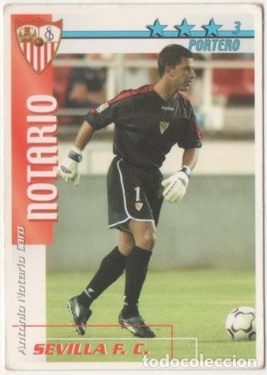 Coleccionismo deportivo: Cromo E00125: Fichas de la Liga 2003, Notario: Sevilla F.C. Portero - LFP
