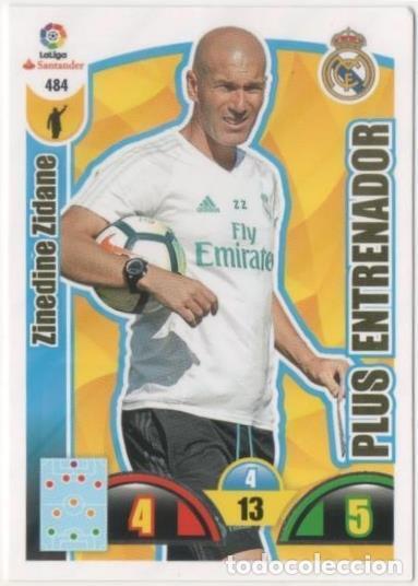 Coleccionismo deportivo: Cromo E00924: Album 2-Trading Car Game 2017-18, Zinedine Zidane-PLUS ENTRENADOR: Real Madrid - LFP