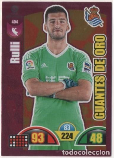 Coleccionismo deportivo: Cromo E00874: Album 2-Trading Car Game 2017-18, Raulli-GUANTES DE ORO: Real Sociedad. Portero - LFP