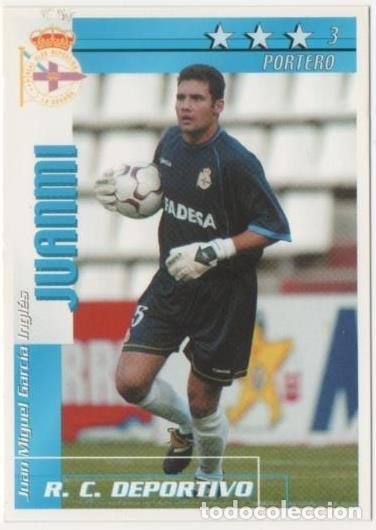 Coleccionismo deportivo: Cromo E00077: Fichas de la Liga 2003, Juanmi: R.C. D. La Coru&ntilde;a. Portero - LFP