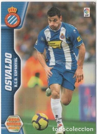 Coleccionismo deportivo: Cromo E00509: Album 2-Mega Cracks 2010-11, Osvaldo: R.C.D. Espanyol. Delantero - LFP