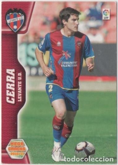 Coleccionismo deportivo: Cromo E00523: Album 2-Mega Cracks 2010-11, Cerra, Levante U.D. Defensa - LFP