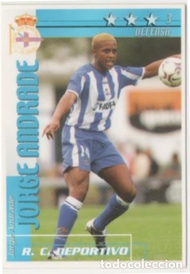 Coleccionismo deportivo: Cromo E00086: Fichas de la Liga 2003, Jorge Andrade. R.C.D. La Coru&ntilde;a. Defensa - LFP