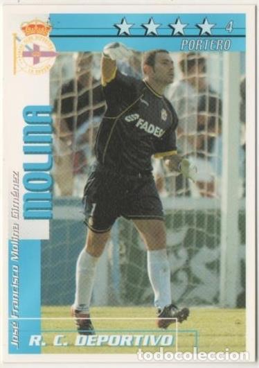 Coleccionismo deportivo: Cromo E00076: Fichas de la Liga 2003, Molina: R. C.D. La Coru&ntilde;a. Portero - LFP