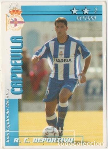 Sports collectibles: Cromo E00088: Fichas de la Liga 2003, Capdevila: R.C. D. La Coru&ntilde;a. Defensa - LFP