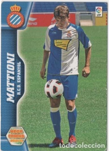 Collectionnisme sportif: Cromo E00457: Album 1-Mega Cracks 2010-11, Mattioni: R.C.D. Espa&ntilde;ol. Defensa - LFP