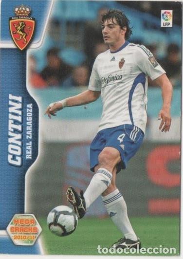 Coleccionismo deportivo: Cromo E00376: Mega Cracks 2010-11, Contini: Real Zaragoza. Defensa - LFP