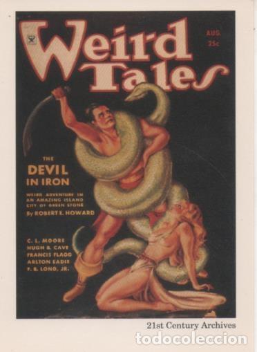 Colecionismo desportivo: Cromo E002018: Trading Cards. Weird Tales n&ordm; 18, The Devil in Iron - Margaret Brundage