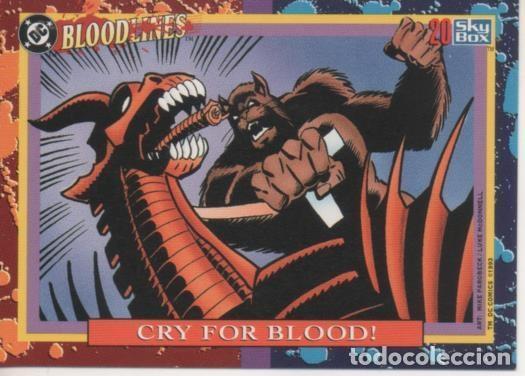 Collectionnisme sportif: Cromo E002164: Trading Cards. DC Bloodline n&ordm; 20. Cry for Blood - Varios