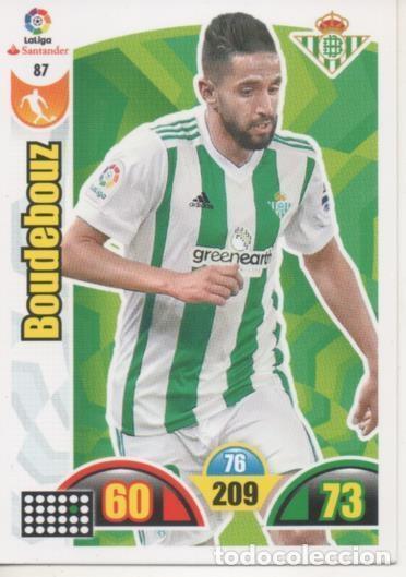 Coleccionismo deportivo: Cromo E002876: Trade Card Game Adrenalyn. Liga 2017-18, Boudebouz. Real Betis Balonpi&eacute; - LFP