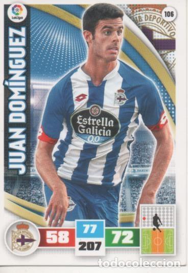 Collectionnisme sportif: Cromo E002570: Trade Card Game Adrenalyn. Liga 2015-16, Juan Dom&iacute;nguez. R.C.D. de La Coru&ntilde;a - LFP