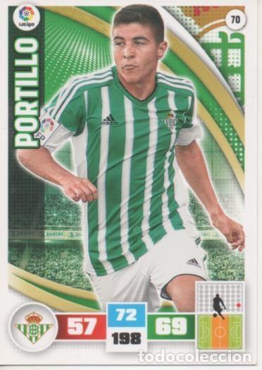 Collezionismo sportivo: Cromo E002562: Trade Card Game Adrenalyn. Liga 2015-16, Portillo. Real Betis Balonp - LFP