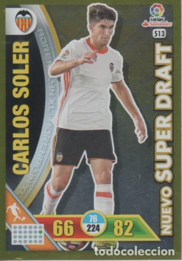 Collectionnisme sportif: Cromo E002843: Trade Card Game Adrenalyn. Liga 2016-17, Nuevo Super Draft. Carlos Soler. Valencia C.