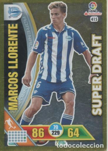 Collectionnisme sportif: Cromo E002793: Trade Card Game Adrenalyn. Liga 2016-17, Super Draft. Marcos Llorente. Deportivo Alav