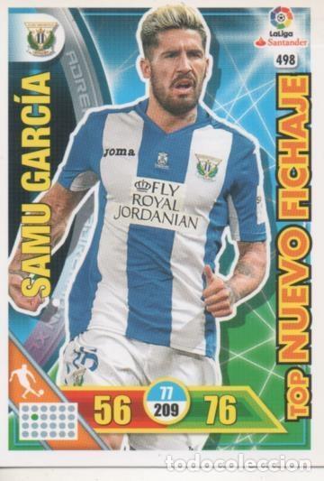 Collectionnisme sportif: Cromo E002838: Trade Card Game Adrenalyn. Liga 2016-17, Top Nuevo Fichaje. Samu Garc&iacute;a. C.D. Legan&eacute;s