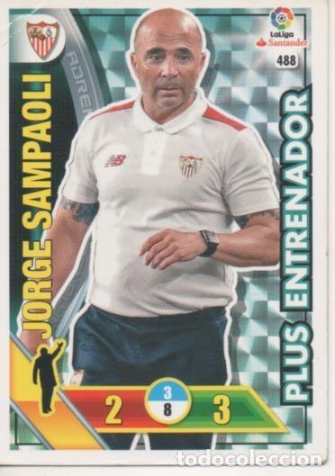 Collectionnisme sportif: Cromo E002833: Trade Card Game Adrenalyn. Liga 2016-17, Plus Entrenador. Jorge Sampaoli. Sevilla F.C