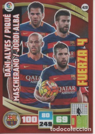 Sammelleidenschaft Sport: Cromo E002655: Trade Card Game Adrenalyn. Liga 2015-16, Fuerza 4. F.C. Barcelona - LFP