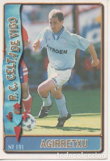 Collectionnisme sportif: Cromo E003607: Trading Card. Las Fichas de la Liga 96-97. n&ordm; 191 Agirretxu, R.C. Celta de Vigo - LFP