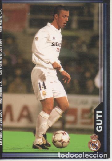 Sports collectibles: Cromo E004237: Trading Card. Las Fichas dela Liga 2004. n&ordm; 18 Guti. Medio. R. Madrid - LPF