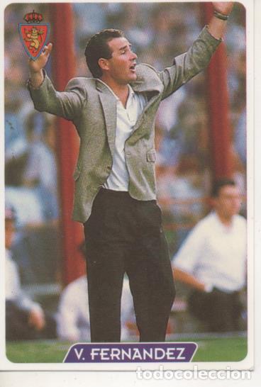 Sports collectibles: Cromo E003969: Trading Card. Las Fichas de la Liga 95-96, n&ordm; 110 V.Fernandez. Entrenador. R.Zaragoza