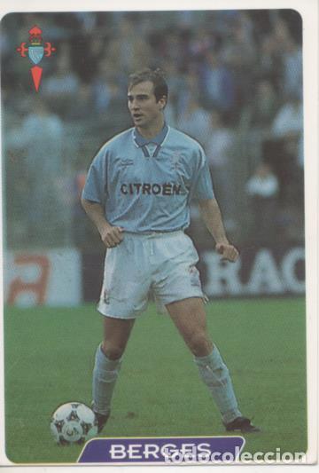 Sports collectibles: Cromo E004007: Trading Card. Las Fichas de la Liga 95-96. n&ordm; 224 Berges. Defensa. R.C. Celta de Vigo