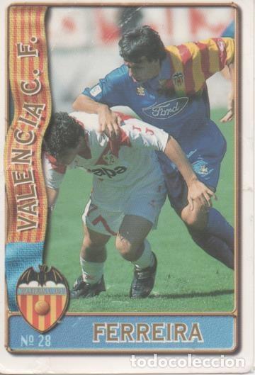 Sports collectibles: Cromo E003589: Trading Card. Las Fichas de la Liga 96-97. n&ordm; 28 Ferreira, Valencia C.F. - LFP
