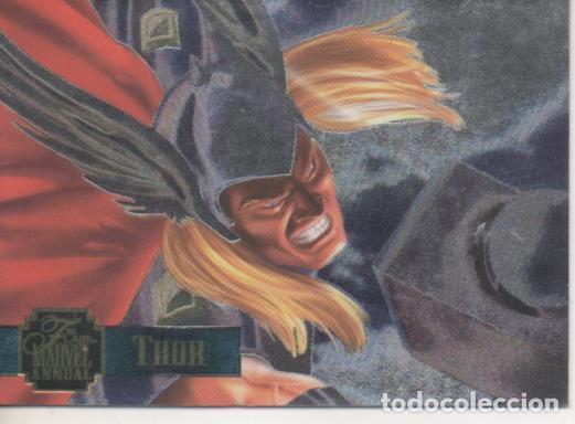 Sports collectibles: Cromo E004616: Trading Card. Flair'95 Marvel Anual, Thor - Mark Johnson-Tractor