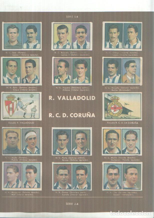 Coleccionismo deportivo: Cromos: Gallina Blanca: R. Valladolid + R.C.D.Coru&ntilde;a + At.Bilbao + R.S.San Sebastian -