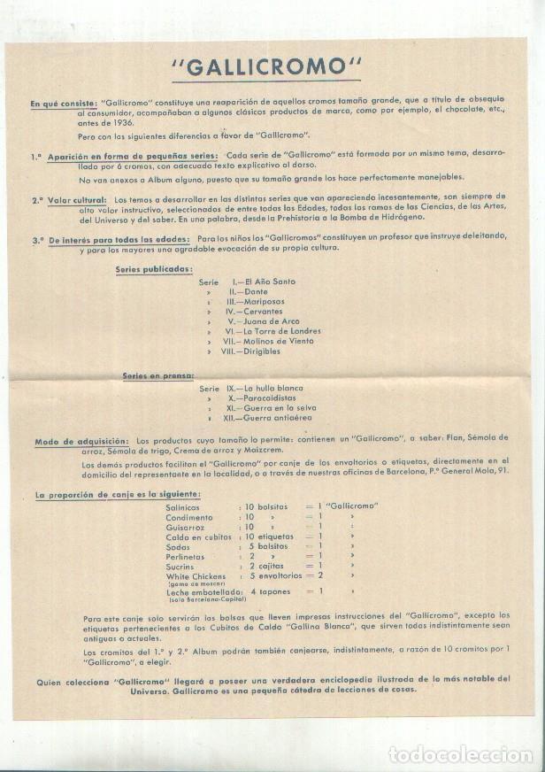 Coleccionismo deportivo: Cromos: Gallina Blanca: informacion de la coleccion -