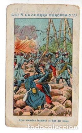 Coleccionismo deportivo: V49452: Cromo Chocolate Amatller. La Guerra Europea Serie D n&ordm;15 - NULL