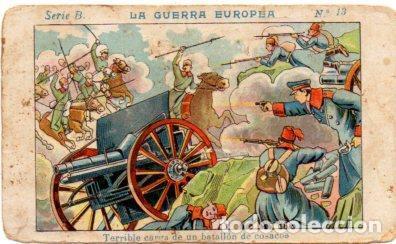 Sports collectibles: V49411: Cromo Chocolate Angelical. La Guerra Europea Serie B n&ordm;13 - NULL