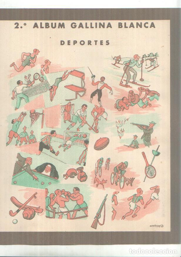 Coleccionismo deportivo: Cromos: Gallina Blanca: Deportes (xirinius) + propaganda de la firma -