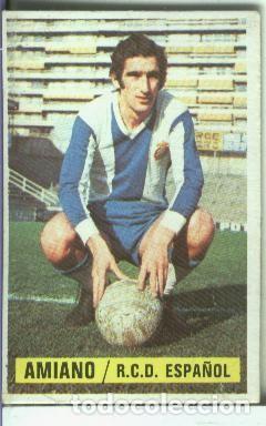 Sports collectibles: Cromos Ediciones Este: Liga 74-75: Amiano del R.C.D.Espa&ntilde;ol - Varios