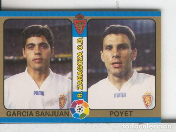 Colecionismo desportivo: Cromos: Futbol Total Liga 95: Zaragoza: Garcia Sanjuan y Poyet - Varios