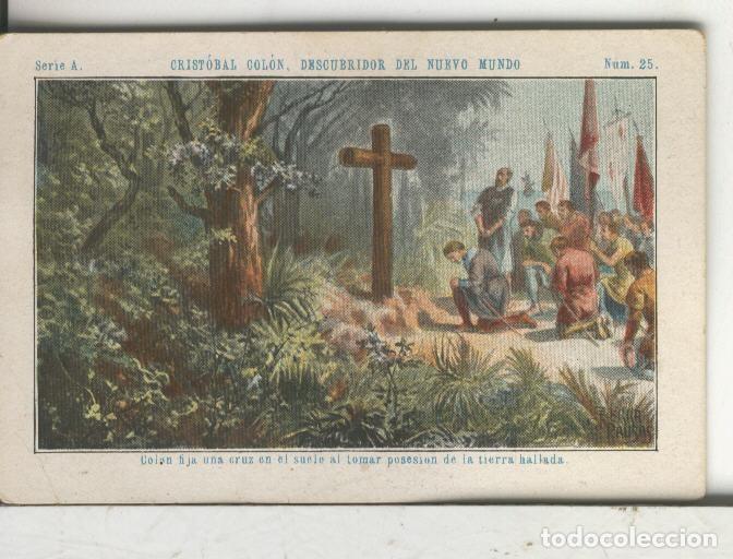 Colecionismo desportivo: Chocolates Juncosa cromo Cristobal Colon numero 025 - Varios