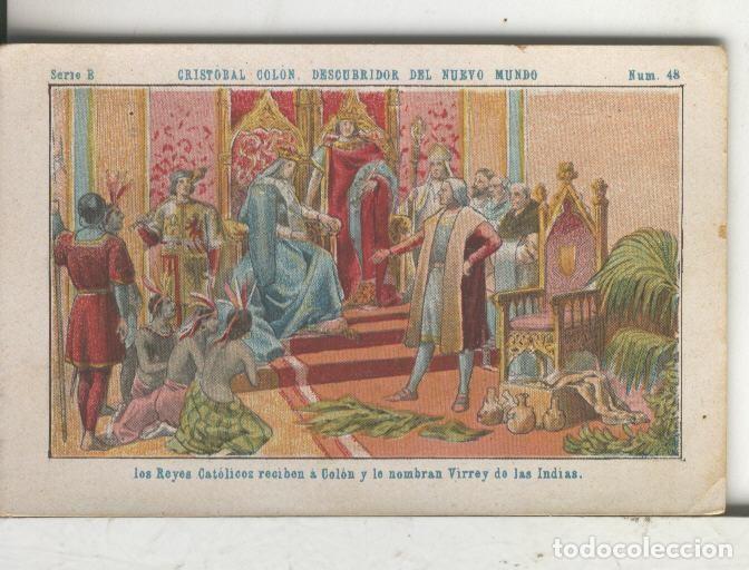 Sammelleidenschaft Sport: Chocolates Juncosa cromo Cristobal Colon numero 048 - Varios