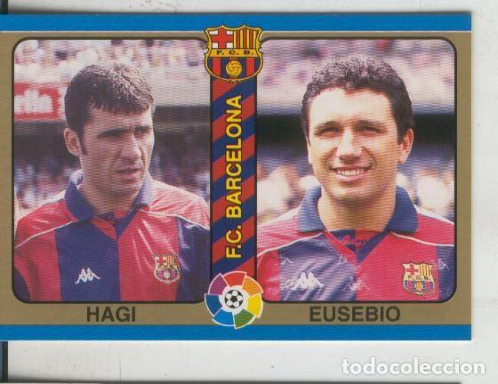 Coleccionismo deportivo: Cromo Liga 95: F.C.Barcelona numero 06: Eusebio y Hagi - Varios