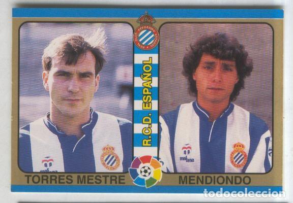 Sammelleidenschaft Sport: Cromos: Futbol Total Liga 95: R.C.D.Espa&ntilde;ol numero 155: Torres Mestre y Mendiondo - Varios