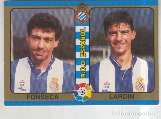 Coleccionismo deportivo: Cromos: Futbol Total Liga 95: R.C.D.Espa&ntilde;ol numero 162: Fonseca y Lardin - Varios